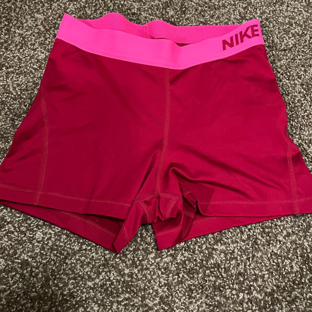 Hot pink Nike spandex shorts